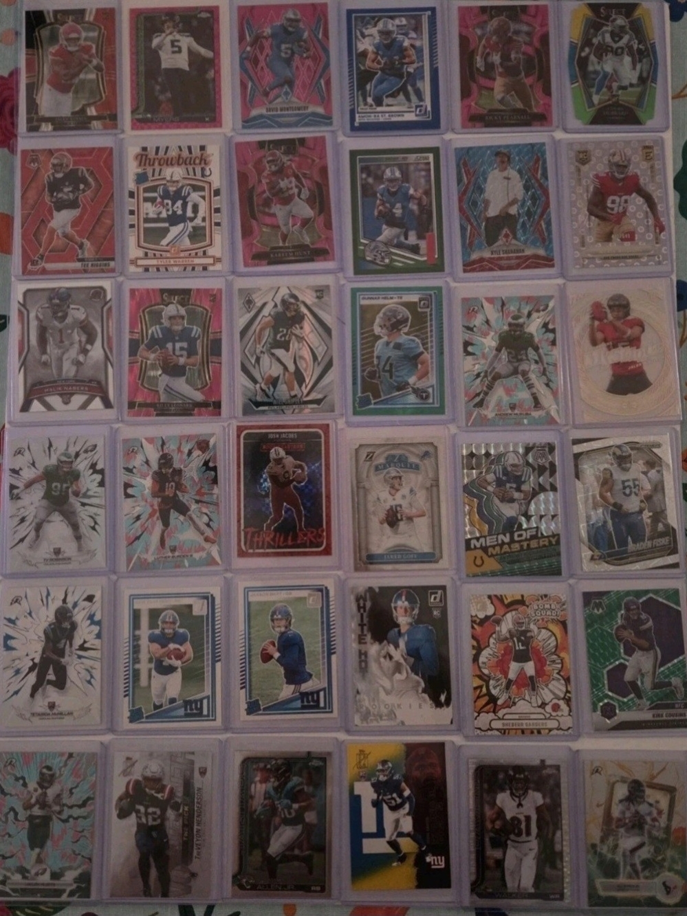 Mixed Football Rookie and Insert Card Collection - Multicolor